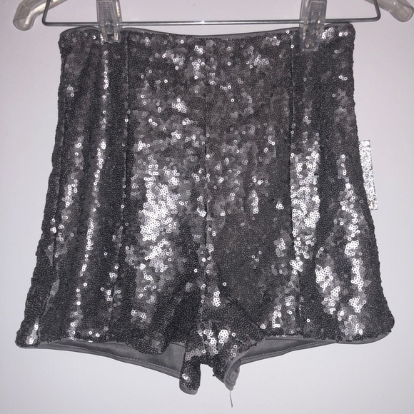 Forever 21 Pants - Forever 21 Sparkly Silver Shorts
